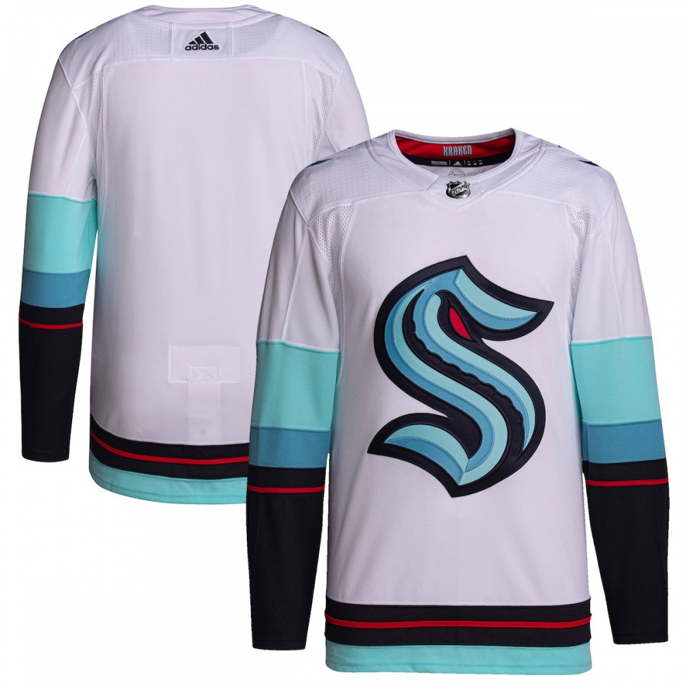Seattle Kraken adidas Away Primegreen Authentic Jersey - White-Pro Kit Vault | Brand New 26/27 Sports Jerseys